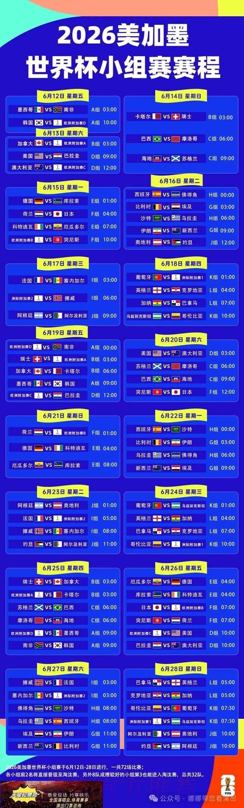 2026世界杯完整赛程一览观看指南怎么看 2026世界杯完整赛程一览观看指南怎么看